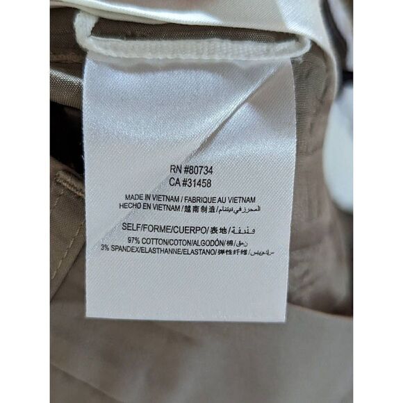 BCBGMaxazria Women's Khaki Mid-Rise Wide Leg Trouser Pants Size 6 - Picture 3 of 7